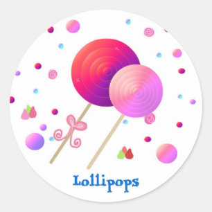 Zoete Lolly's Ronde Sticker