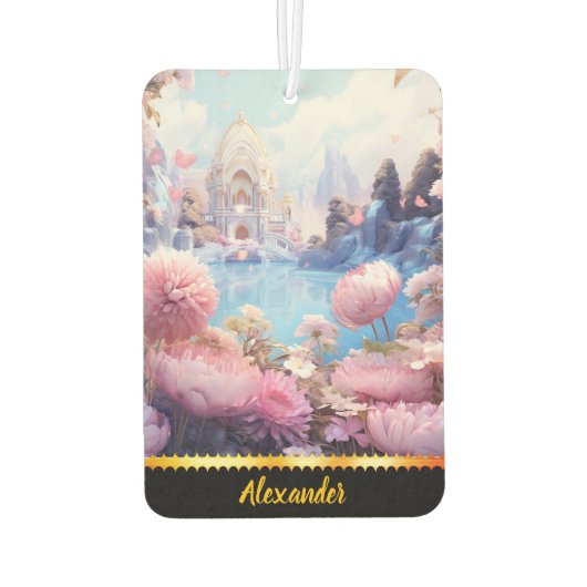 Zoete luchtverfrisser in bloemenparadijs (Achterkant)