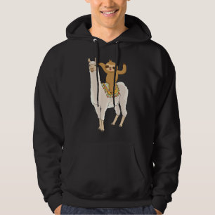 Zoete luiaard rijdt Alpaca lama dier Hoodie