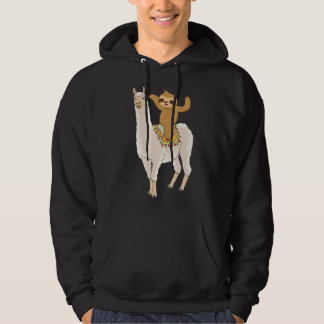 Zoete luiaard rijdt Alpaca lama dier Hoodie