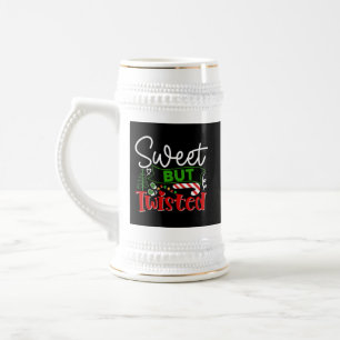 Zoete Maar Verdraaide Grappige Kerst Kerststok Bierpul