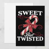 Zoete Maar Verdraaide Suikerstok Kerstvakantie Feestdagenkaart (Voorkant / Achterkant)