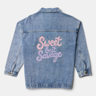 Zoete Maar Wrede Straatstijl Katoenen Candy Grafie Denim Jacket