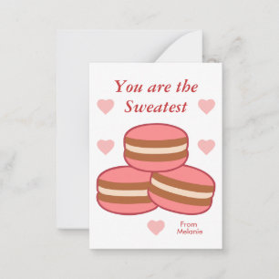 Zoete Macarons Kids Klas Valentijnsdag Notitiekaar Notitiekaartje