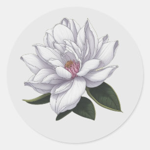 Zoete Magnolia's Bloesem Ronde Sticker