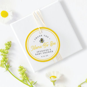 Zoete mamma-to-bee Baby shower-voordeelttags Bedankjes Labels