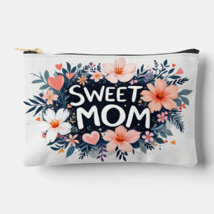 Zoete Moeder Bloemige Make-uptas Gepersonaliseerd Etui