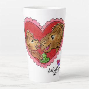 Zoete Moeder en Dochter Dinosaur Heart Latte Mok