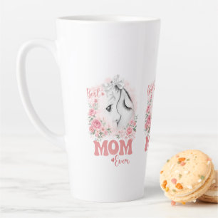 Zoete Moeder en Kind Waterverfrozen "Beste Mama Latte Mok