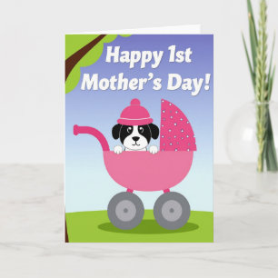 Zoete Moederdag kaart voor honden