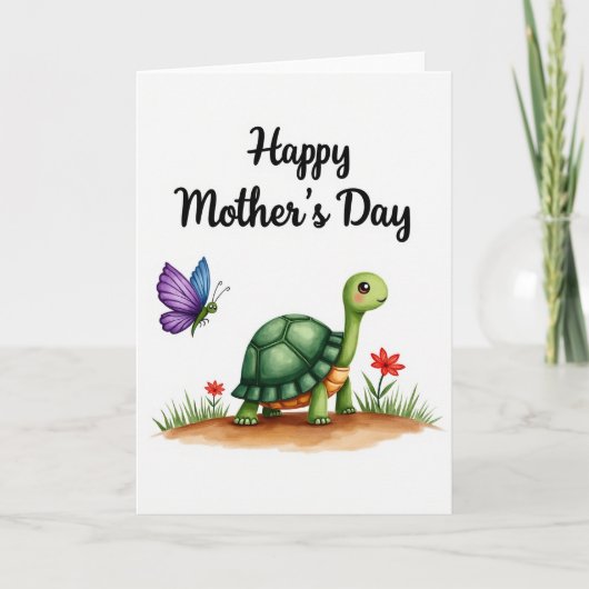 Zoete Moederdag Turtle Bug Kaart (Voorkant)
