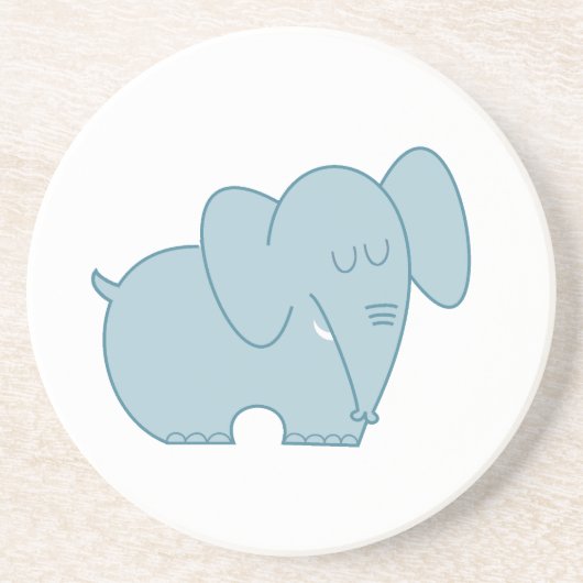 Zoete olifant (blauw) zandsteen onderzetter (Voorkant)