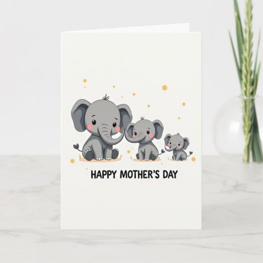 Zoete Olifant Familiekaart Kaart (Voorkant)