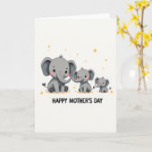 Zoete Olifant Familiekaart Kaart (Gele Bloem)