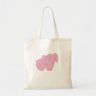 Zoete olifant (roze) tote bag