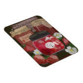 Zoete oogst: Strawberry Jam Jars Magneet (Rechterzijde)