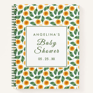 Zoete Oranje Baby shower Cadeauslijst Notitieboek