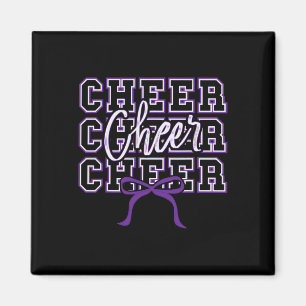 Zoete Paarse Boog Sport Cheer Cheerleader Cheerlea Magneet