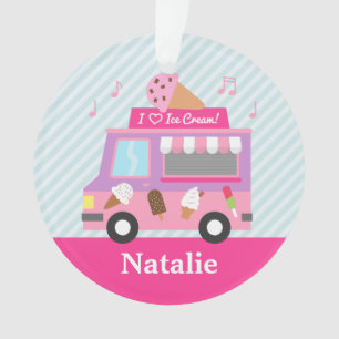 Zoete Paarse Roze IJscowagen Meisjes Kamer Ornament
