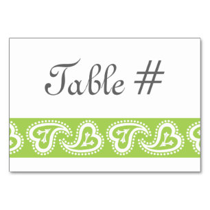 Zoete Paisley Hearts in Peridot Table Kaart