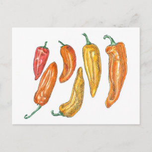 Zoete paprika's briefkaart