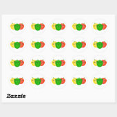 Zoete paprika's ronde sticker (Vel)