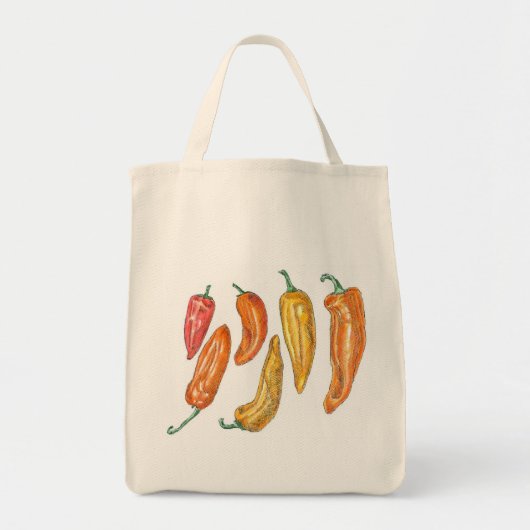 Zoete paprika's tote bag (Voorkant)