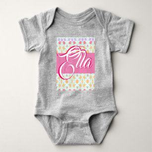 Zoete pastel en grijs romper