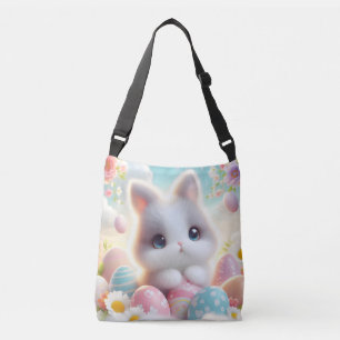 Zoete Pastel Kawaii Kitten Pasen Eieren Crossbody Tas