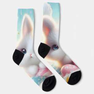Zoete Pastel Kawaii Kitten Pasen Eieren Sokken
