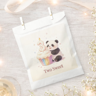 Zoete Pastel Panda Baby 3e Verjaardag Bedankzakje