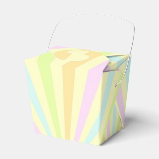 Zoete pastels draaiende wiel barst uit bedankdoosjes (Voorkant Zijde)