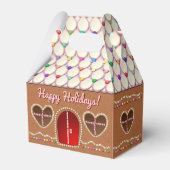 Zoete peperkoek huis met hartvormige ramen bedankdoosjes (Achterkant)