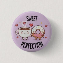 Zoete Perfectie Kawaii Koffie & Donut Speld