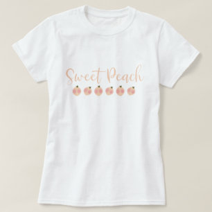 Zoete Perzik Perziken Cute Moderne Trendy Mode T-shirt