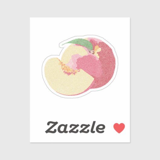 Zoete perziken sticker (Vel)