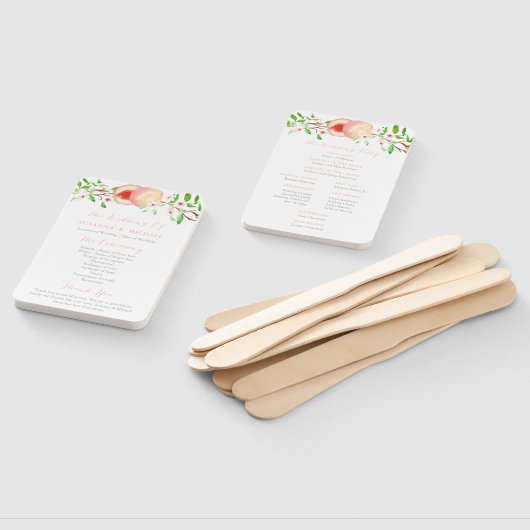 Zoete perziken zuidelijke bruiloft ceremonie progr handwaaier (Niet-gemonteerd)