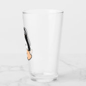 Zoete pinguïn met Jouw naam Glas (Links)