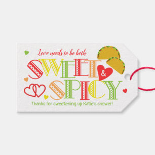Zoete Pittige Fiesta Bruiloft Feest Favoriet Cadeaulabel