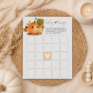 Zoete Pompoen Herfst Baby Bingo Notitieblok