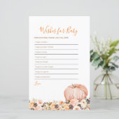 Zoete pompoen rustieke bloemwensen voor Baby (Staand voorkant)