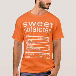 zoete potatotten Voeding Feiten Thanksgiving T-shirt