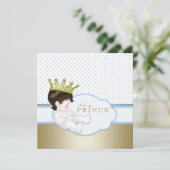 Zoete Prins Baby Shower Kaart (Staand voorkant)