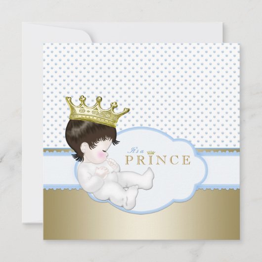Zoete Prins Baby Shower Kaart (Voorkant)