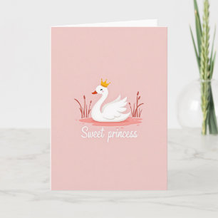 Zoete Prinses Zwaan Kunstkaart Kaart