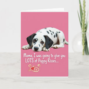 Zoete Puppy Moederdagkaart Kaart