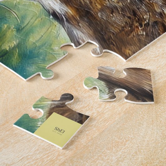 Zoete rendierpuzzel legpuzzel (Zijkant)