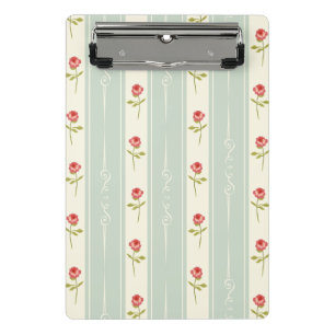 Zoete retro Vrouwelijke Shabby chic Blauw botanisc Mini Klembord