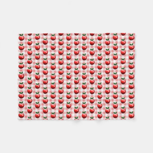 Zoete rode appels fleece deken (Voorkant (Horizontaal))