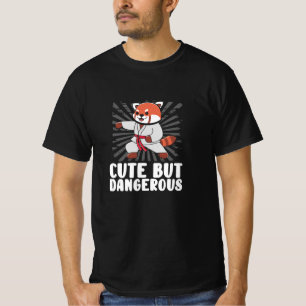 Zoete rode karate panda t-shirt